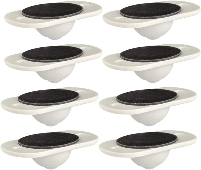 jellyflow Self- Adhesive Casters- Household Case Wheels Home Omni- directional Wheels, DIY Mini Casters Adhesive Plastic Castor Stick On Castors for Plastic Storage Bins 8pcs - Image 1