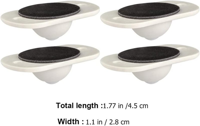 jellyflow Self- Adhesive Casters- Household Case Wheels Home Omni- directional Wheels, DIY Mini Casters Adhesive Plastic Castor Stick On Castors for Plastic Storage Bins 8pcs - Image 2