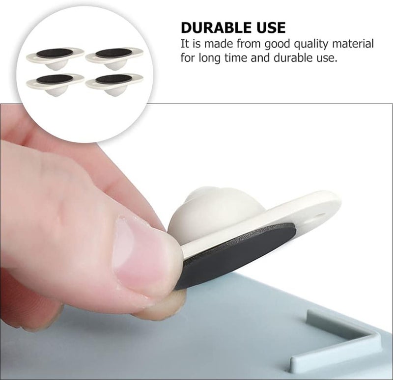 jellyflow Self- Adhesive Casters- Household Case Wheels Home Omni- directional Wheels, DIY Mini Casters Adhesive Plastic Castor Stick On Castors for Plastic Storage Bins 8pcs - Image 4