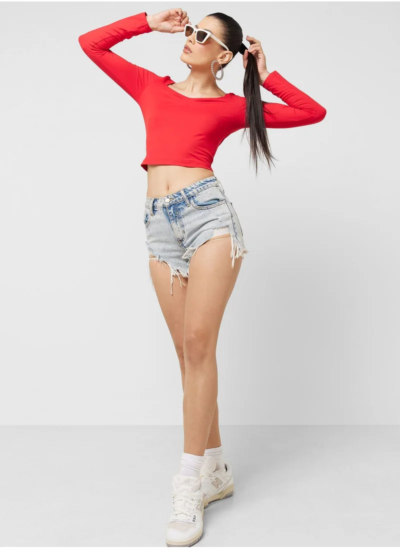 Ginger Sweetheart Neckline Fitted Top