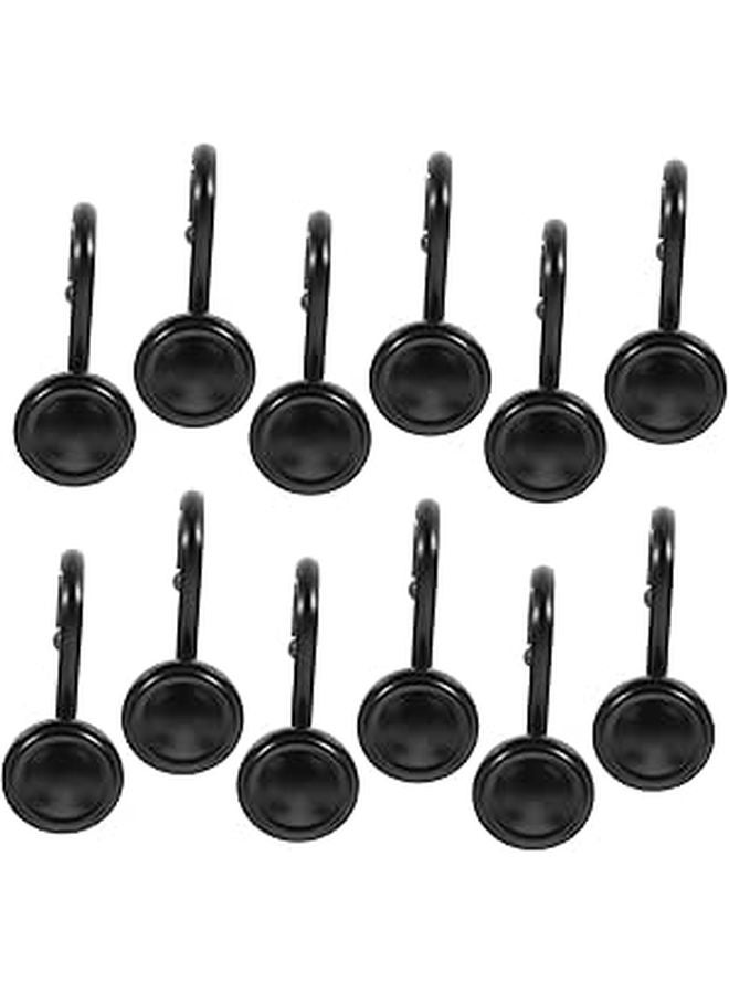 Vintage Shower Curtain Hooks Set of 12 Secure Design Bathroom Window Decor Enhancer - Image 1