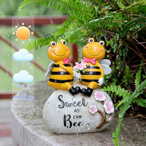 Leekung Bee Statue for Garden decor,Honey Bee Gifts Spring Decor for Outdoor,Bumle Bee Figurines Decoration for Garden Patio Yard Lawn&Indoor Table Shelf Kitchen Home Decor,Best Gifts for Lovers women - Image 4