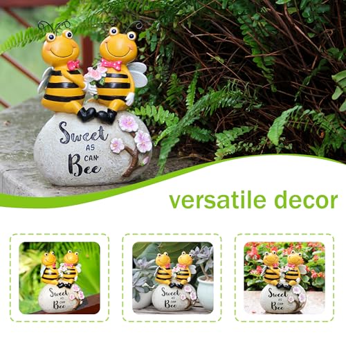 Leekung Bee Statue for Garden decor,Honey Bee Gifts Spring Decor for Outdoor,Bumle Bee Figurines Decoration for Garden Patio Yard Lawn&Indoor Table Shelf Kitchen Home Decor,Best Gifts for Lovers women - Image 3