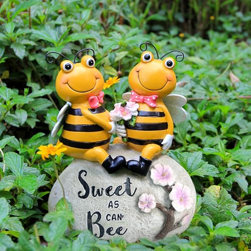 Leekung Bee Statue for Garden decor,Honey Bee Gifts Spring Decor for Outdoor,Bumle Bee Figurines Decoration for Garden Patio Yard Lawn&Indoor Table Shelf Kitchen Home Decor,Best Gifts for Lovers women - Image 5