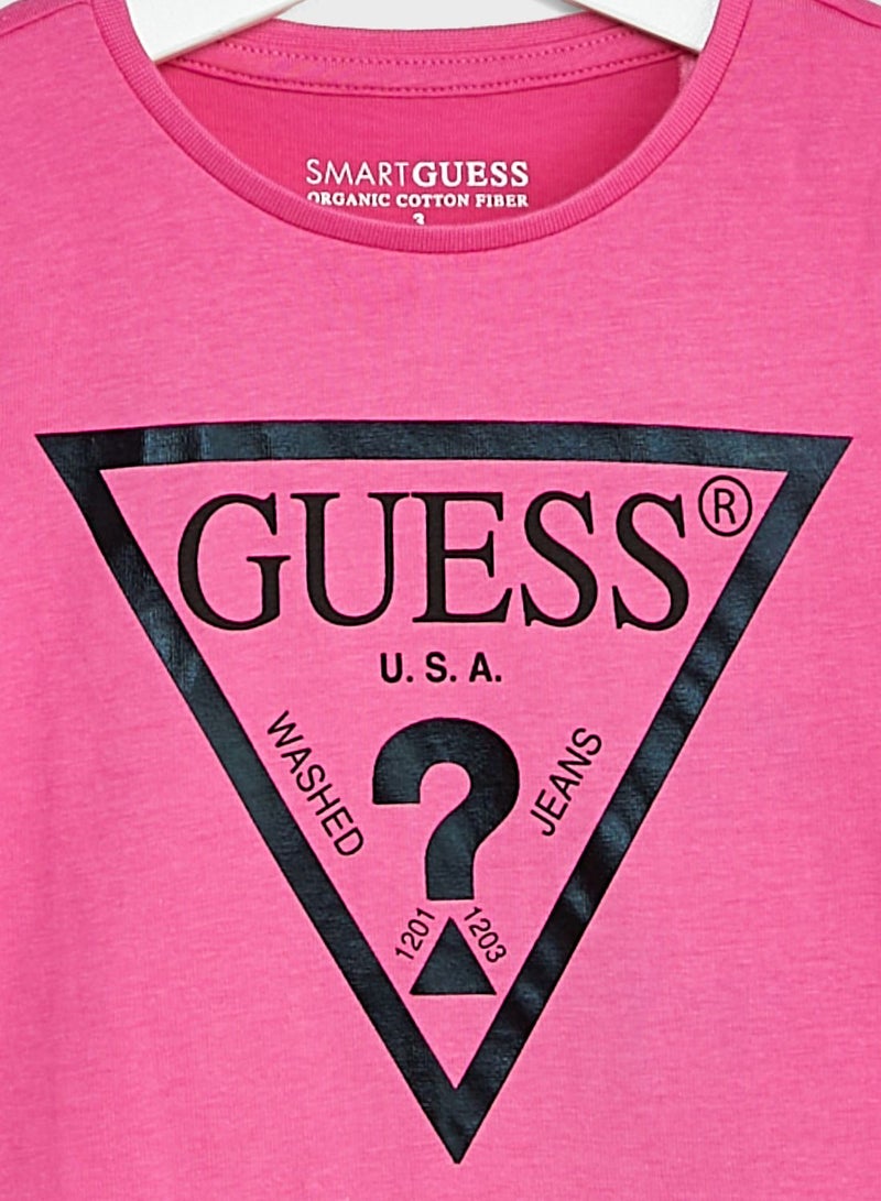 GUESS Kids Graphic Crew Neck T-Shirt - Image 3