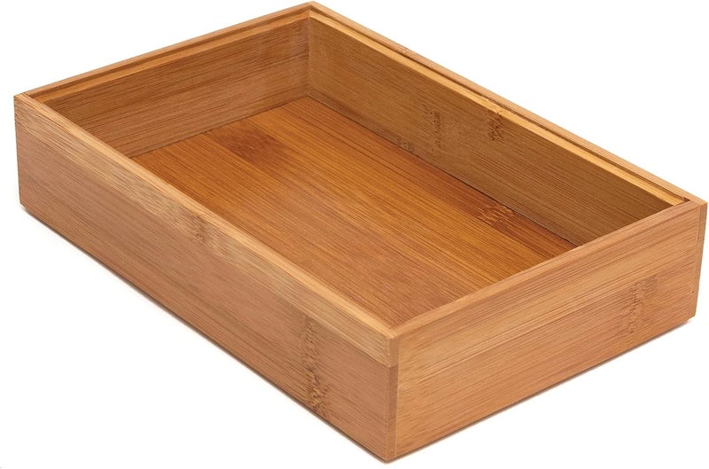 Lipper International Bamboo Wood Stacking Drawer Organizer Box, 6" x 9" - Image 1