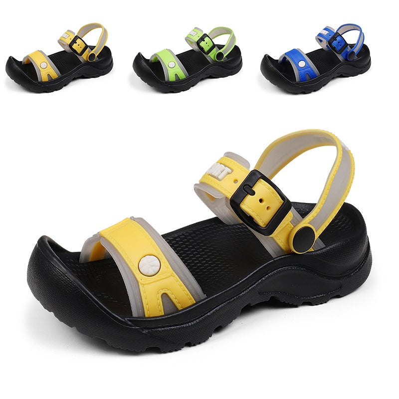 Children'S Boys' Beach Shoes, Medium And Large Kids' Shoes For Boys With Wide Feet, Student Sandals, Sizes 30-39, Comfortable Summer Style - Image 3