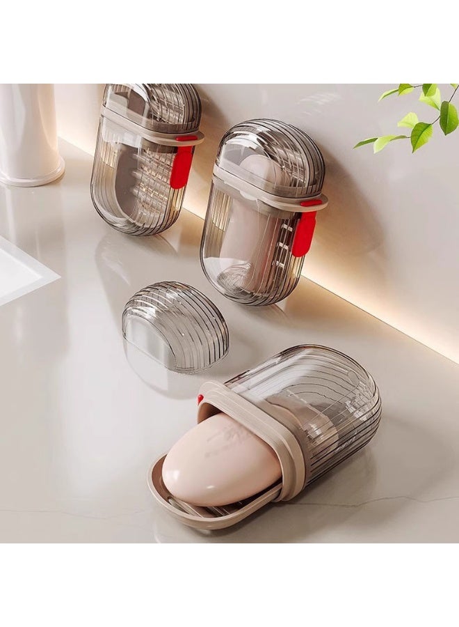 Travel Soap Case Leakproof Soap Container with Lid Portable Bar Soap Holder for Traveling, Soap Dish for Bathroom, Shower, Gym, School - Image 2