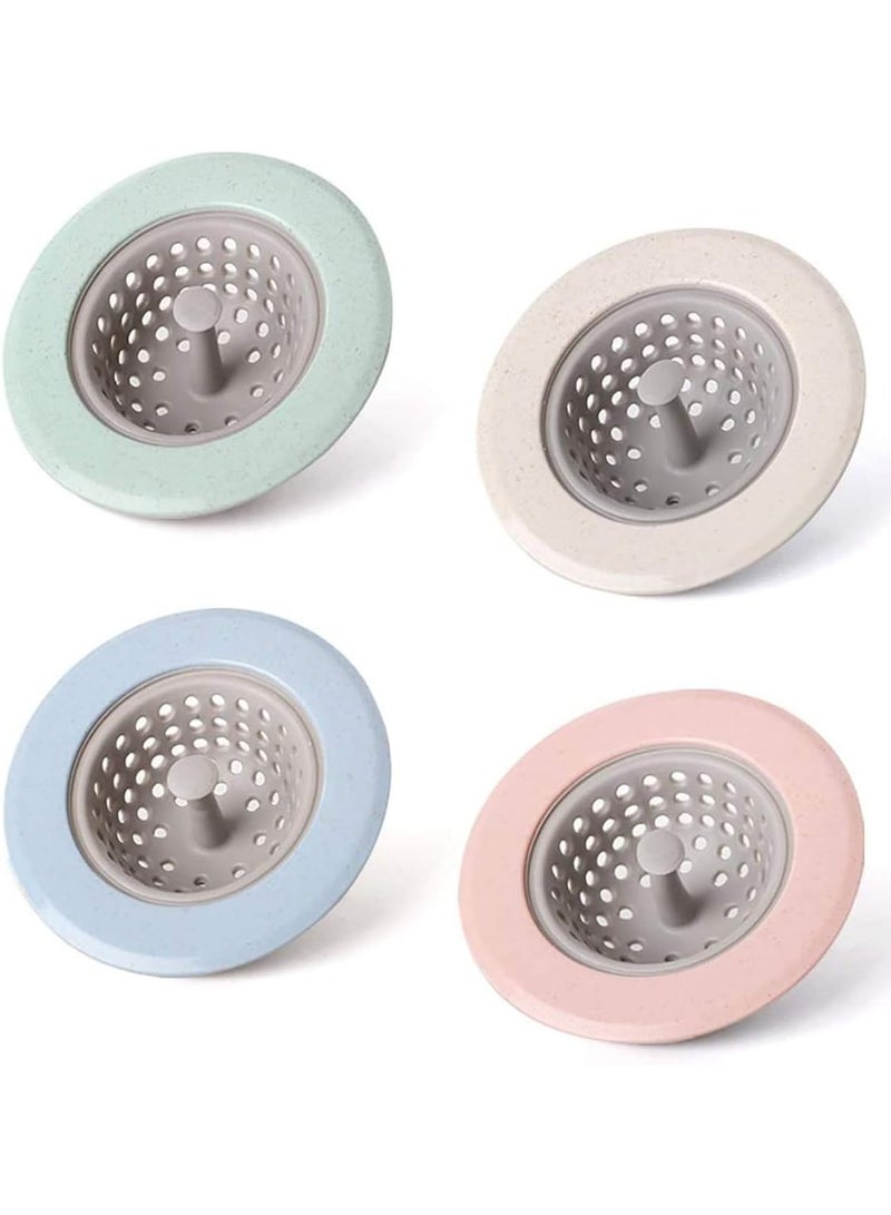 4 قطع من المطبخ السيليكون خزانة مرشح معالجة القمامة مرشح خزان أنابيب تصريف الصرف الخادف سمعة غطاء الصرف الصحي المطبخ سلة خزان المطبخ خزان السليكون غطاء الصرف الصحي - Image 1