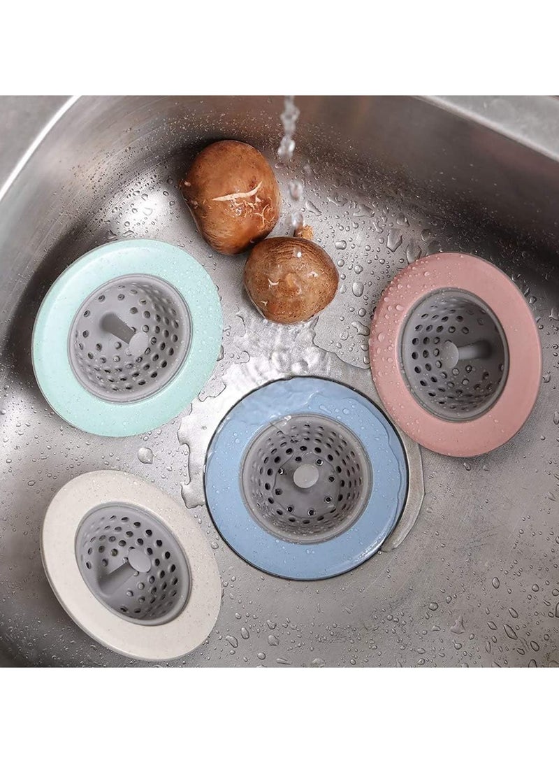 4 قطع من المطبخ السيليكون خزانة مرشح معالجة القمامة مرشح خزان أنابيب تصريف الصرف الخادف سمعة غطاء الصرف الصحي المطبخ سلة خزان المطبخ خزان السليكون غطاء الصرف الصحي - Image 4