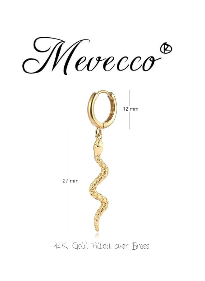 Mevecco - Women Gold Huggie Hoop Earrings Dangle Drop 14K Gold Filled Small Boho Beach Simple Delicate Handmade Hypoallergenic Jewelry Gift - Image 1