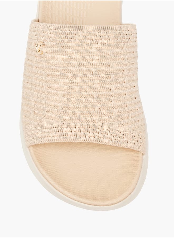 Le Confort - Womens Textured Slide Sandals With Slip-On Closure - Image 1