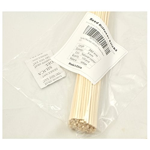 Ougual 100 Pieces Natural Rattan Reed Diffuser Replacement Sticks (7" x 3mm) - Image 2
