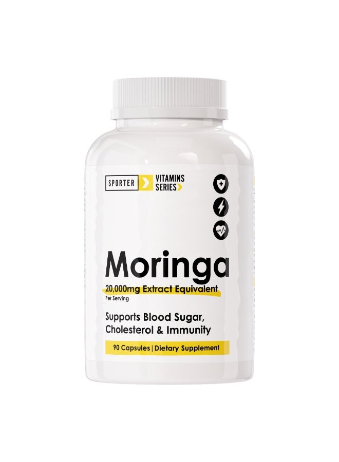 Sporter Moringa 20,000mg Extract Equivalent – 90 Capsules - Image 1