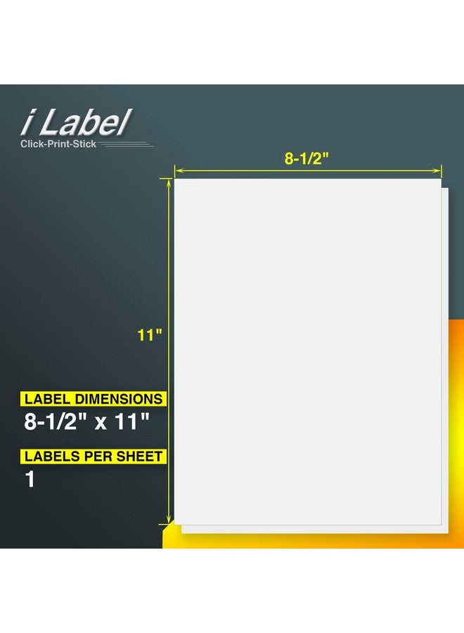 BETCKEY 8.5" X 11" Full Sheet Label Sticker Paper For Laser & Inkjet Printers [150 Sheets,150 Labels] - Image 2