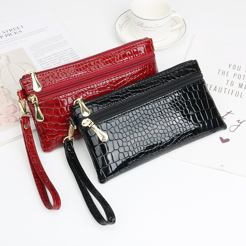 Multifunctional Solid Color PU Leather Wallet, RFID Blocking Design Portable Daily Storage Purse for Cards Cash Coin Business Use - Image 1