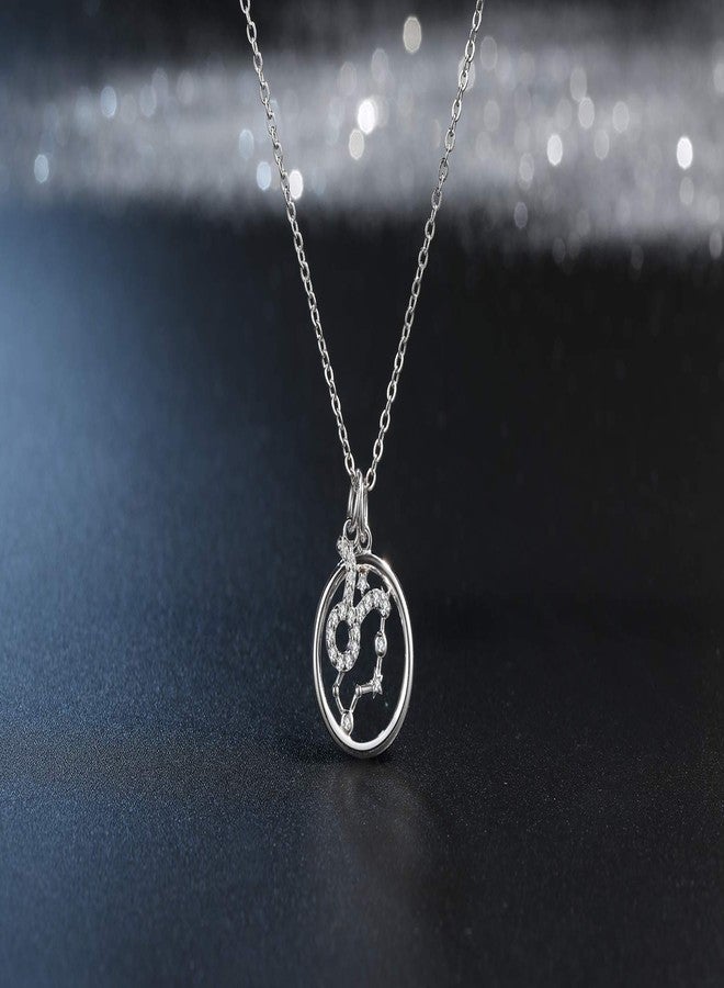 Presentski Taurus Zodiac Pendant Necklace 925 Sterling Silver Astrology Horoscope with Message Card - Image 2