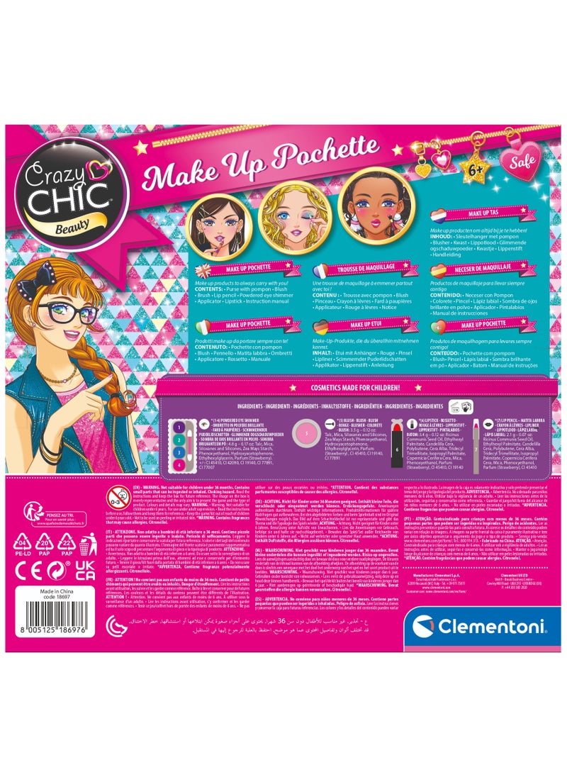 Clementoni Clementoni Crazy Chic  Pochette Make Up | Make Up Toy Kit | Do it Youself | Pretend Play | Arts & Crafts | Easy to Use | Develops Fine Motor Skills & Creativity | Colorful | Fashionable | Perfect Gift for Fashion Lovers!  - Image 5