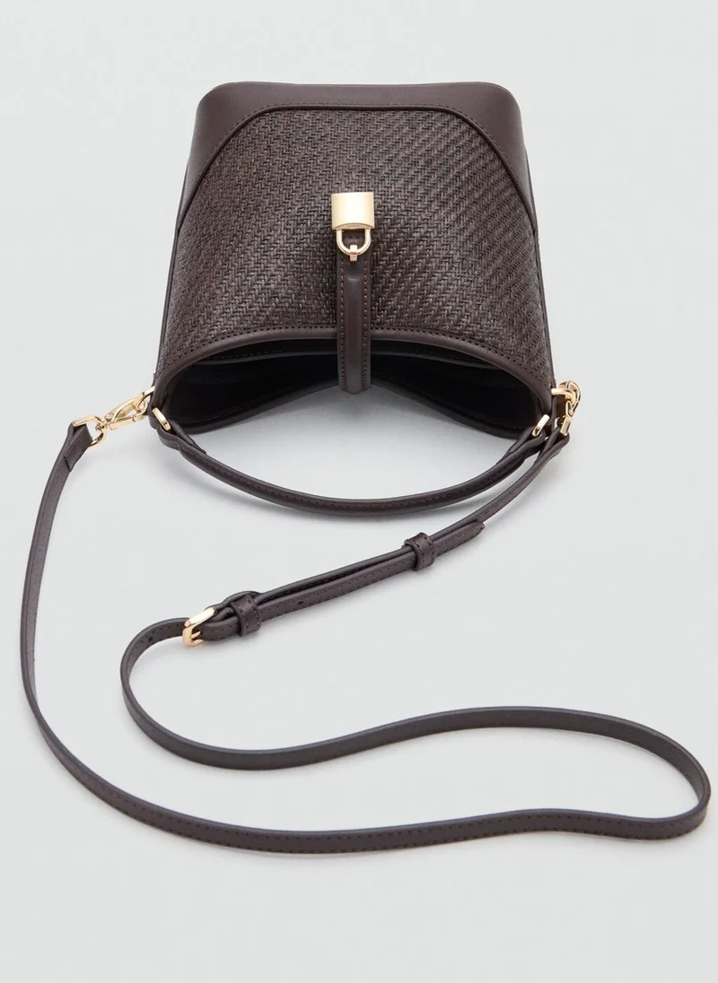 MANGO  Small raffia bucket bag for Women | Best Price UAE