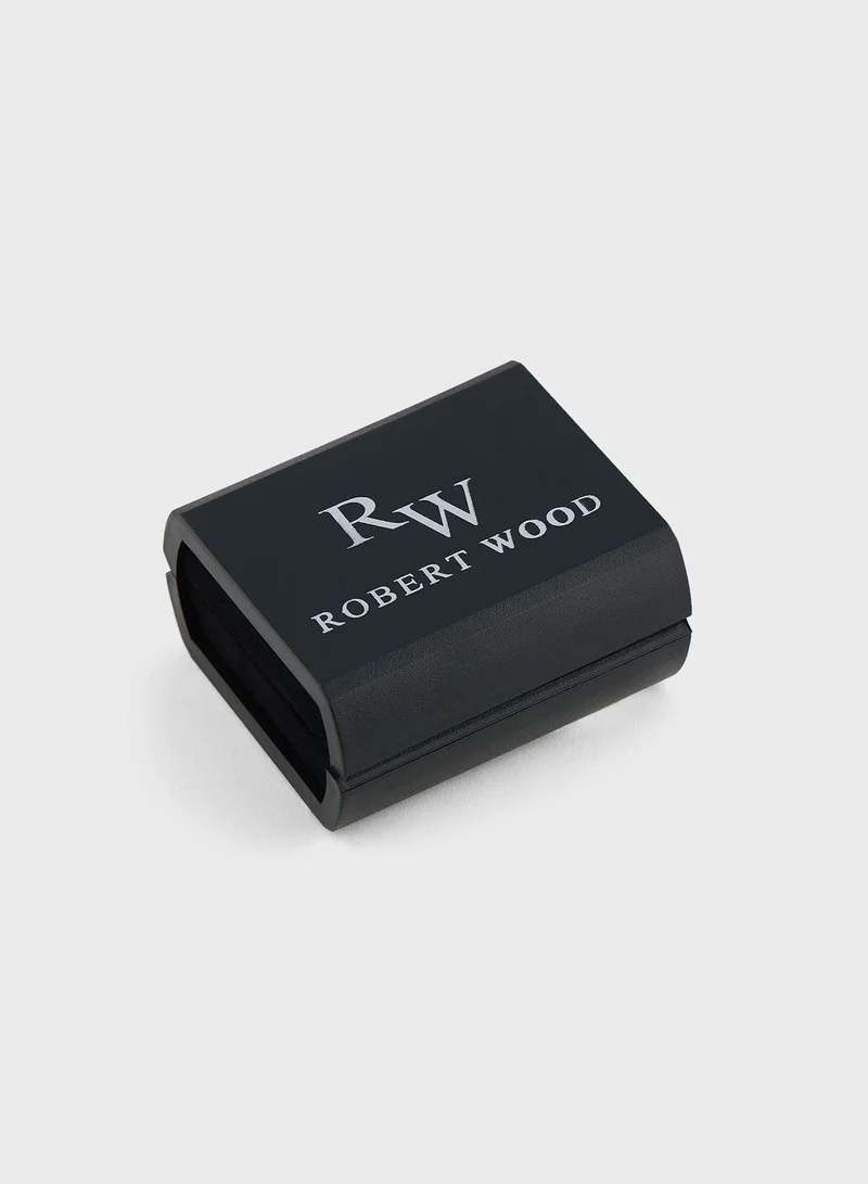 Robert Wood Cufflink And Tie Pin Set In Gift Box