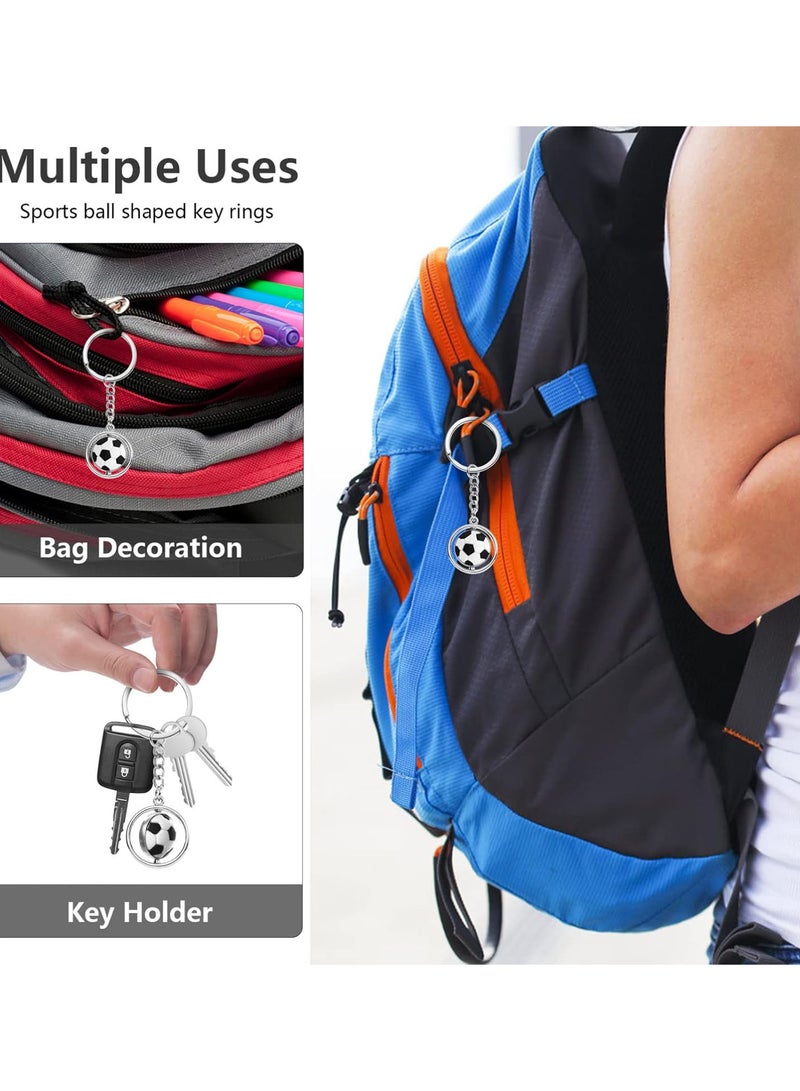 GGOOT Soccer Ball Keychain, Soccer Key Ring Rotating Sports Keychain for Party Favors Gifts Party Bag Fillers - Image 5