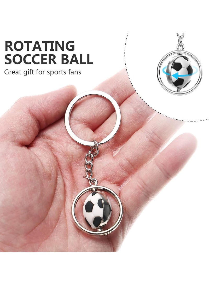 GGOOT Soccer Ball Keychain, Soccer Key Ring Rotating Sports Keychain for Party Favors Gifts Party Bag Fillers - Image 4