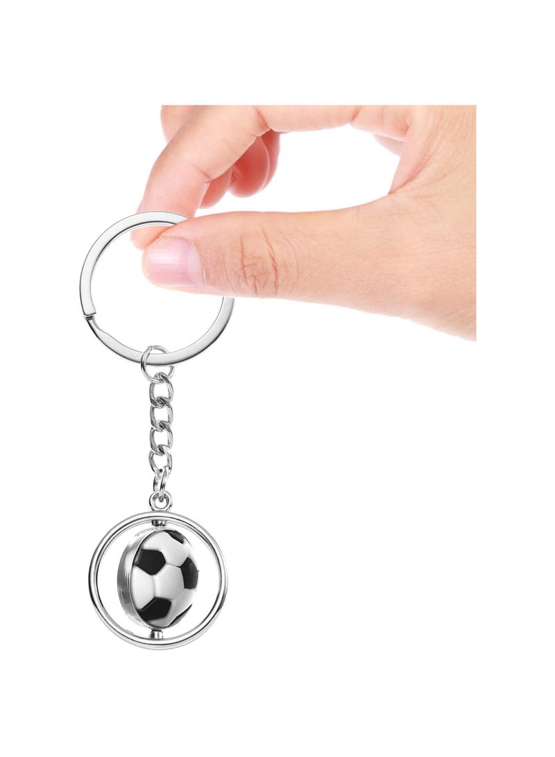 GGOOT Soccer Ball Keychain, Soccer Key Ring Rotating Sports Keychain for Party Favors Gifts Party Bag Fillers - Image 1