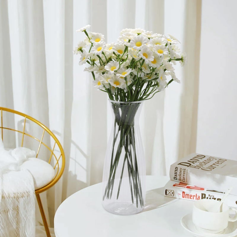DISWALE 18 Pcs Plastic Bud Vases Bulk, Small Clear Flower Containers, Shatterproof Crystal Bud Vases for Centerpieces, Wedding, Home Table Decorations, Formal Dinners - Image 4
