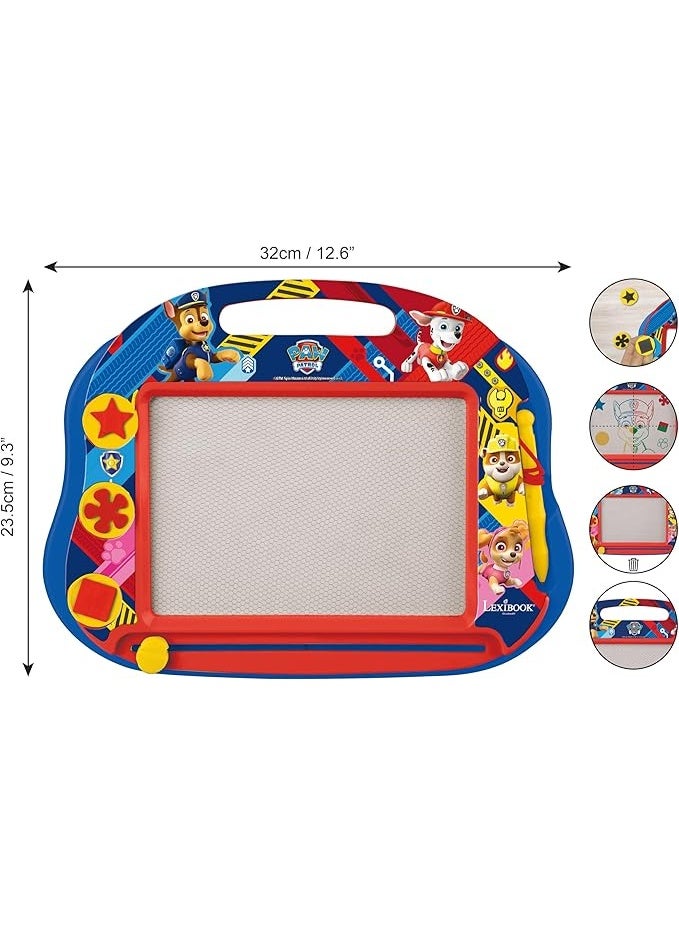 Lexibook Multicolor Magic Magnetic Paw Patrol Drawing Board, Artistic Creative Toy for Girls and Boys, Stylus Pen and Stamps, Red/Blue, CRPA550 - Image 3