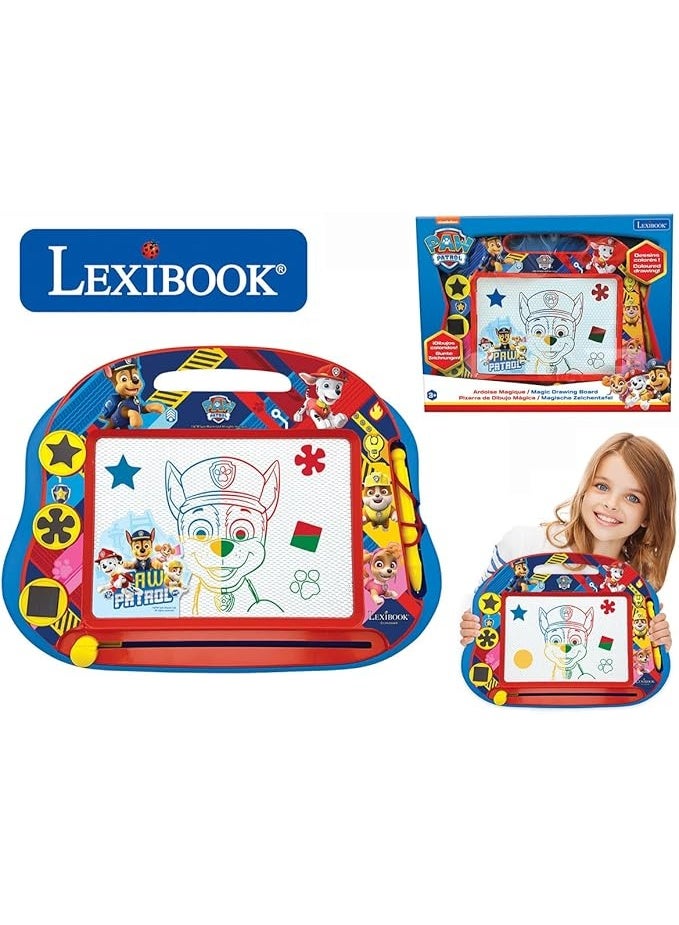 Lexibook Multicolor Magic Magnetic Paw Patrol Drawing Board, Artistic Creative Toy for Girls and Boys, Stylus Pen and Stamps, Red/Blue, CRPA550 - Image 5