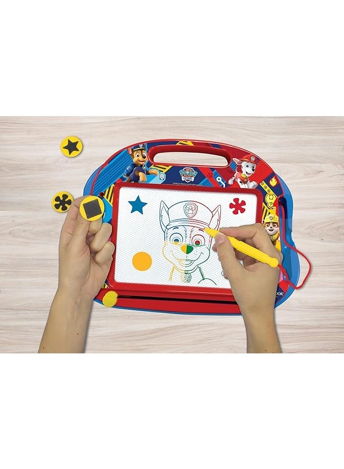 Lexibook Multicolor Magic Magnetic Paw Patrol Drawing Board, Artistic Creative Toy for Girls and Boys, Stylus Pen and Stamps, Red/Blue, CRPA550 - Image 2