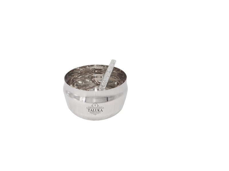 Taluka Stainless Steel Masala BoxContainer with Glass Lid 7 Compartments Spoon 9 X 35 Inch Silver - Image 4