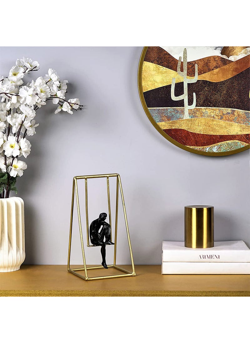 The Artment your artistic apartment The Artment your artistic apartment Modern Art Scholar Deep in Thought Table Accent Black Gold Resin Decorative Showpiece Home Dcor for Living Room Bedroom Gift Artisan Crafted Elegant Design  - Image 4