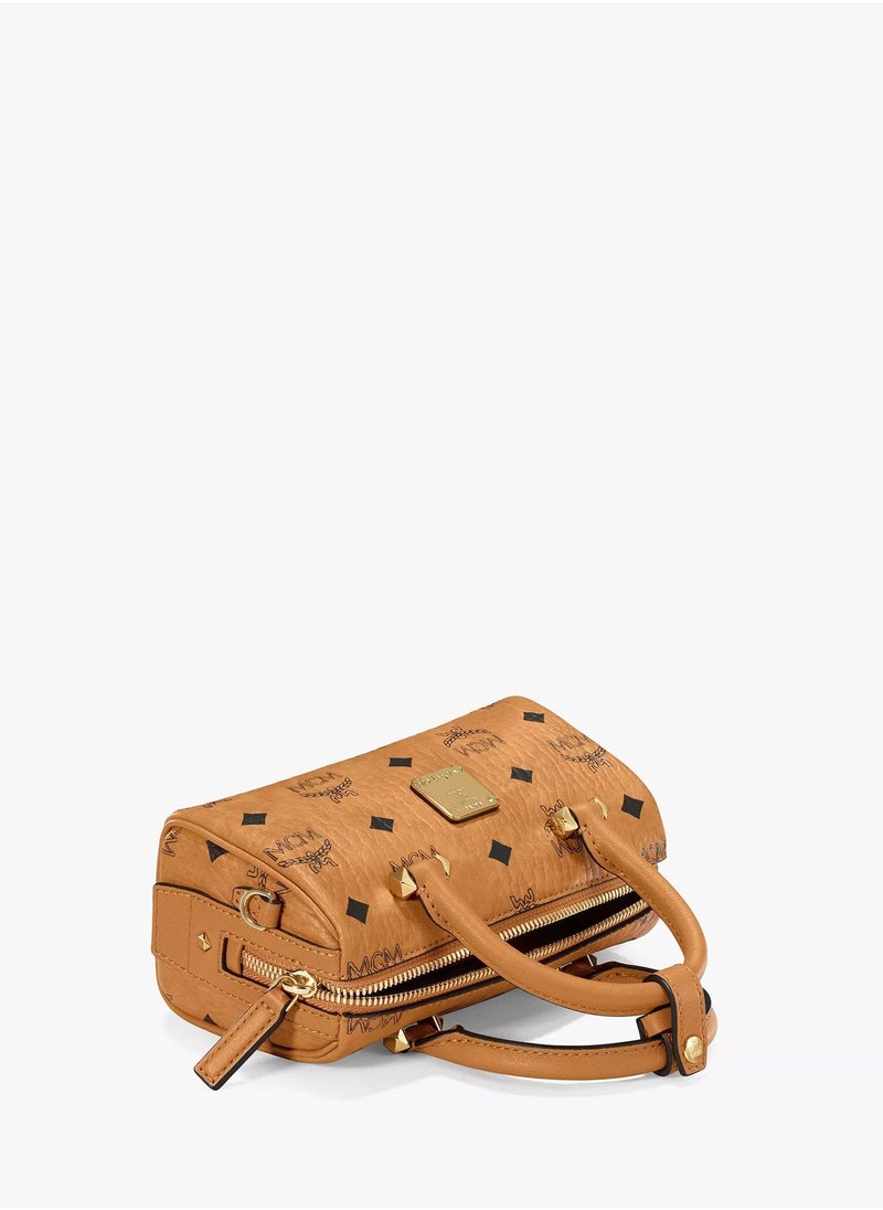 MCM Aren Boston Bag in Visetos Original - Image 4