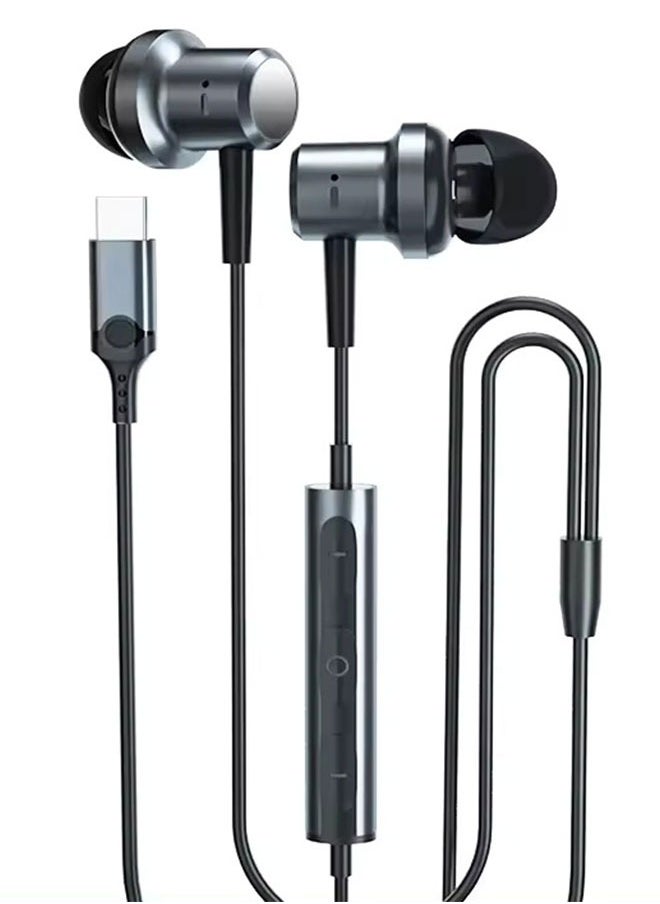 Letv Metal Wire In-Ear Noise Cancelling Digital Headphones For Iphone15/IPAD/ Huawei/Samsung  - Image 1