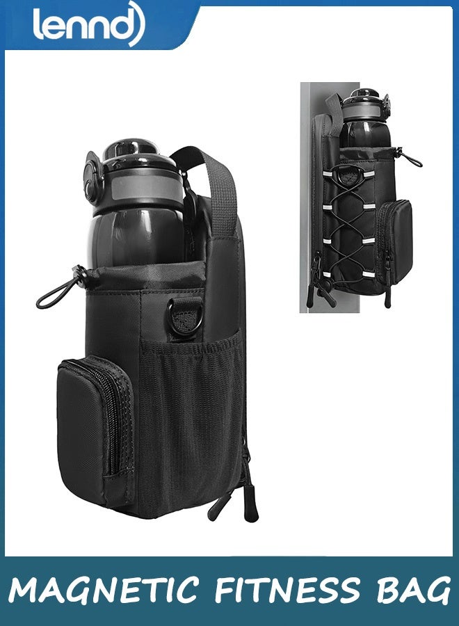 LENND Magnetic Gym Bag for Men and Women, Magnetic Water Bottle Holder for Gym, Small Gym Bag, Gym Gifts,Gym Accessories - Image 1