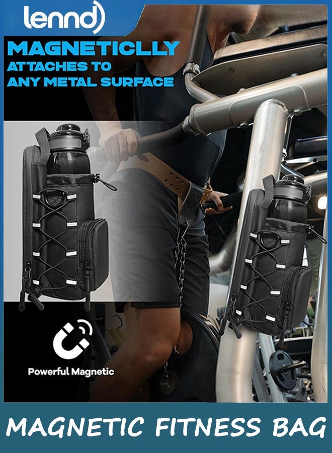 LENND Magnetic Gym Bag for Men and Women, Magnetic Water Bottle Holder for Gym, Small Gym Bag, Gym Gifts,Gym Accessories - Image 2