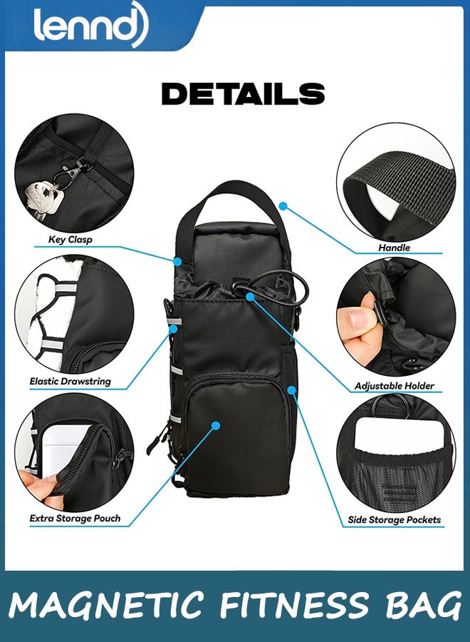 LENND Magnetic Gym Bag for Men and Women, Magnetic Water Bottle Holder for Gym, Small Gym Bag, Gym Gifts,Gym Accessories - Image 5