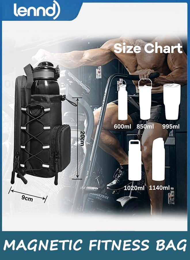 LENND Magnetic Gym Bag for Men and Women, Magnetic Water Bottle Holder for Gym, Small Gym Bag, Gym Gifts,Gym Accessories - Image 4