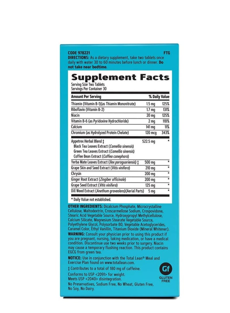 GNC Appetrex Control 60 Tablets - Image 2