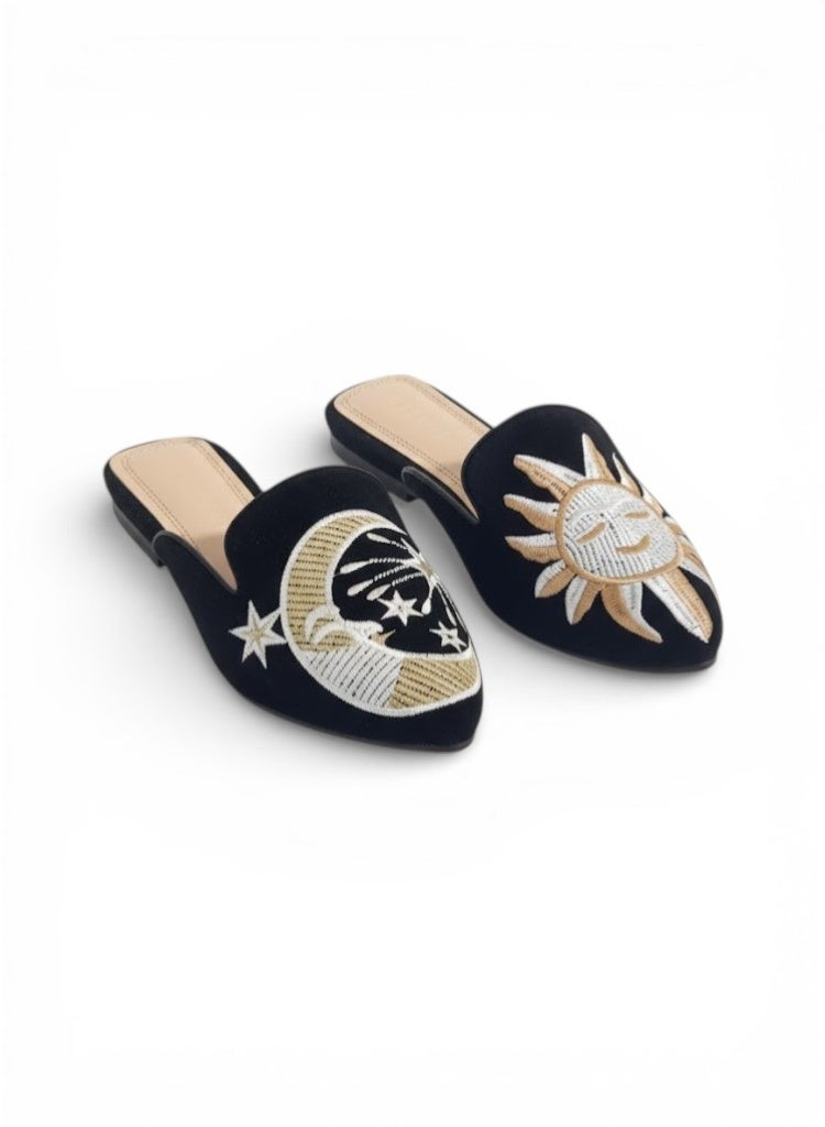 لايف ستيلاش  صابوه قماش مسطح مع طبعة SB-702 - أسود - Image 1