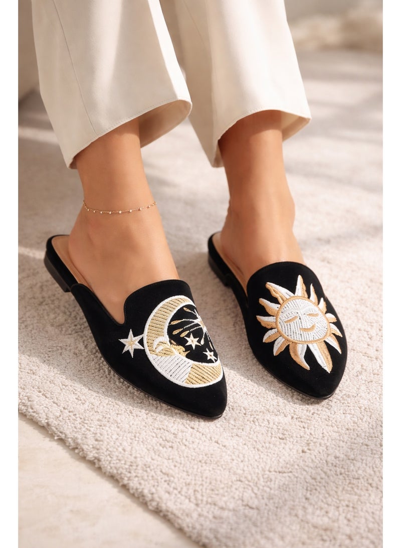 لايف ستيلاش  صابوه قماش مسطح مع طبعة SB-702 - أسود - Image 3