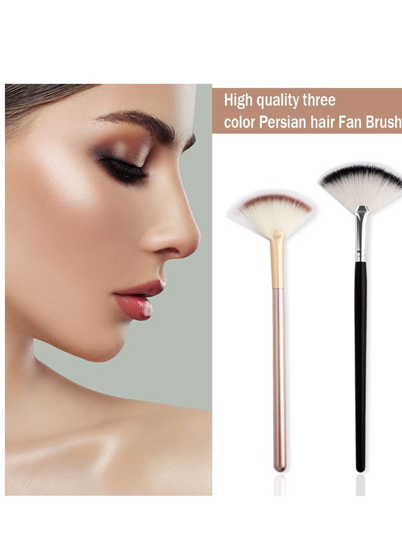 Pimoys 6 Pieces Fan Brushes for Facials Slim Soft Face Mask Brush Applicator for Glycolic Acid Peel Mask Esthetician Face Makeup Brush  - Image 3