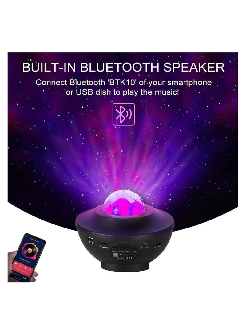 Laser Star Projector LED Night Light Projector with Nebula Cloud 3 in 1 Sky Ocean Wave Projection with Bluetooth Speaker Voice Control for Birthday Party Home Theatre Baby Kids Bedroom - Image 2