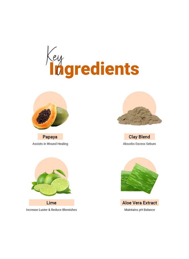 Vedic Line Vedicline Papaya & Lime Facial Kit Helps To Reduce Tan, Blemishes And Pigmentation With Papaya, Lime, Aloe Vera For Clear Radiant Skin, 640Ml  - Image 4
