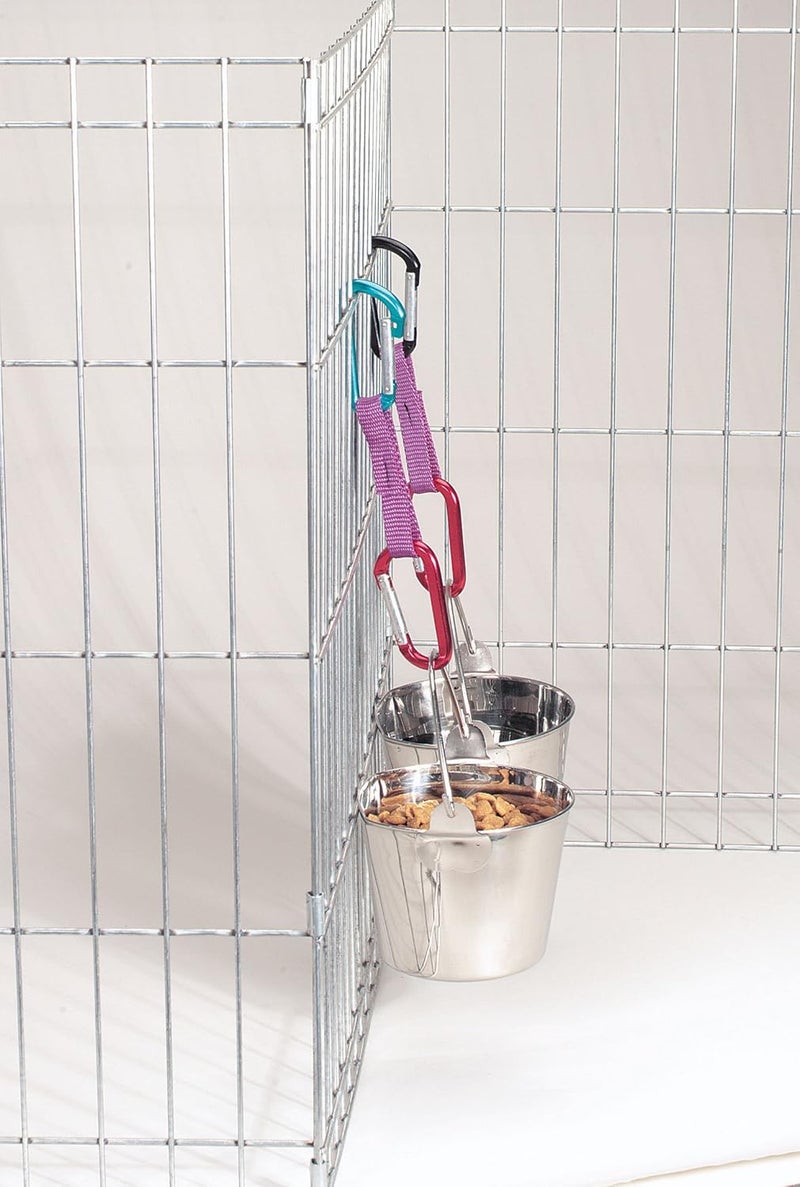 Pro Select ProSelect Stainless Steel Flat Sided Pails — Durable Pails for Fences, Cages, Crates, or Kennels - 8", 4-Quart - Image 2