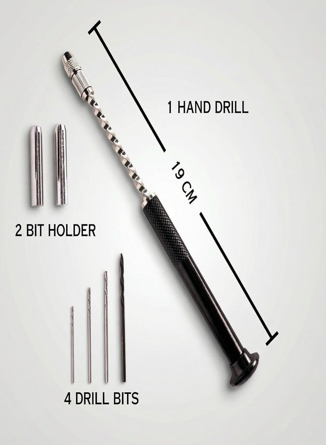 QUORIN Hand Drill for Resin Art,Pcb,Jewelry Making – Includes 4 Precision Micro Bits | Easy-to-Use for Woodworking, Crafts & Keychains - Image 2