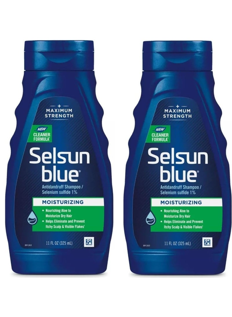 Selsun blue Moisturizing with Aloe Dandruff Shampoo (Pack of 2) - Image 1