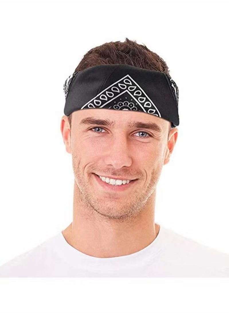 Generic - Paisley Print Bandanas Multi-Purpose Assorted Cowboy Bandanas Unisex Head Wrap Scarf Wristband for Adults and Kids 22x22 inch(10Pcs) - Image 1