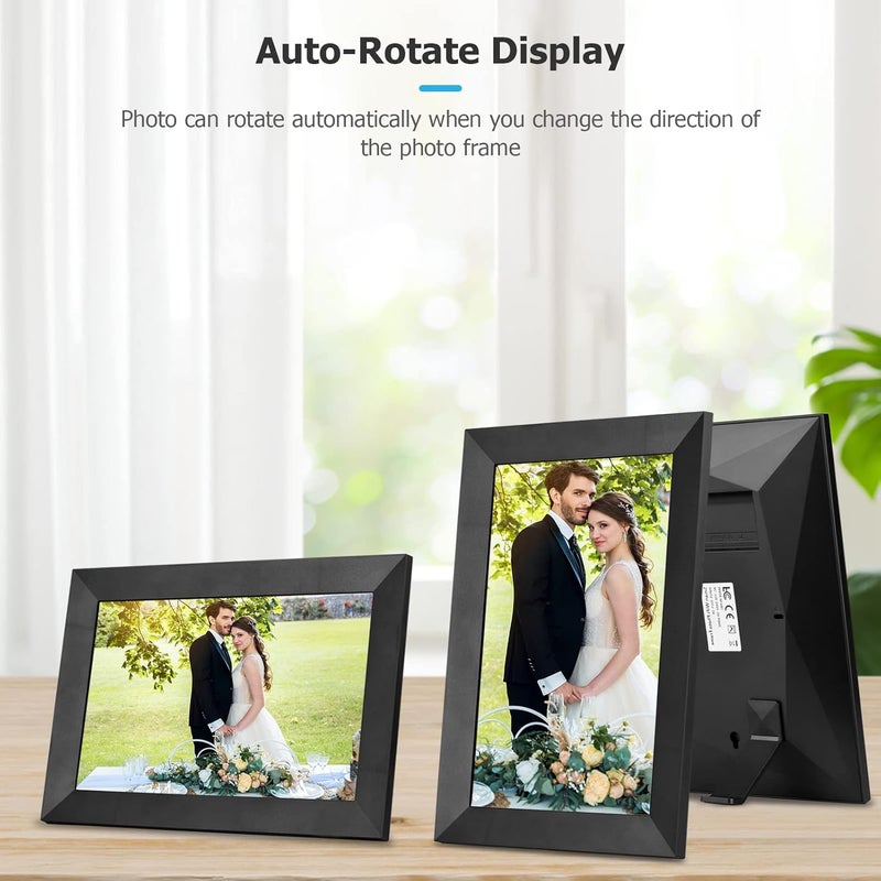 Eacam Digital Photo Album 8 Inch Smart WiFi Photo Frame Digital Picture Frame Photo Album IPS Touch-screen 1280 * 800 Photo 1080P Video 16GB Storage Auto Rotation Photo Sharing via APP - Image 4
